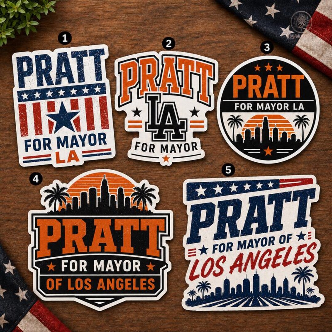 Pratt Sticker Pratt for Mayor LA 2026 Sticker, Spencer Pratt Los Angeles Election ...