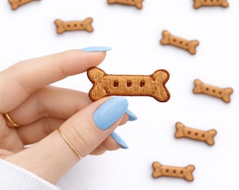 Patch fer à repasser avec os pour chien, accessoire pour animal de compagnie, appliques DIY (1,5 po. H x 0,75 po. l)