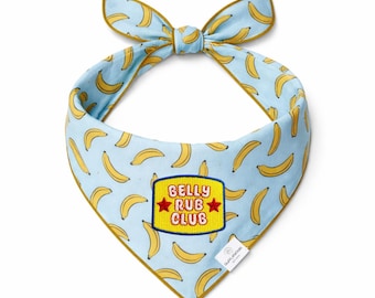 Bandana pour chien, écusson club de protection contre le ventre, imprimé bananes, accessoire pour animal de compagnie à nouer dans le dos