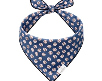 Baseball Dog Bandana, Pet Accessory, Neck Wrap Scarf, Tie Back, Dog Mom Gifts