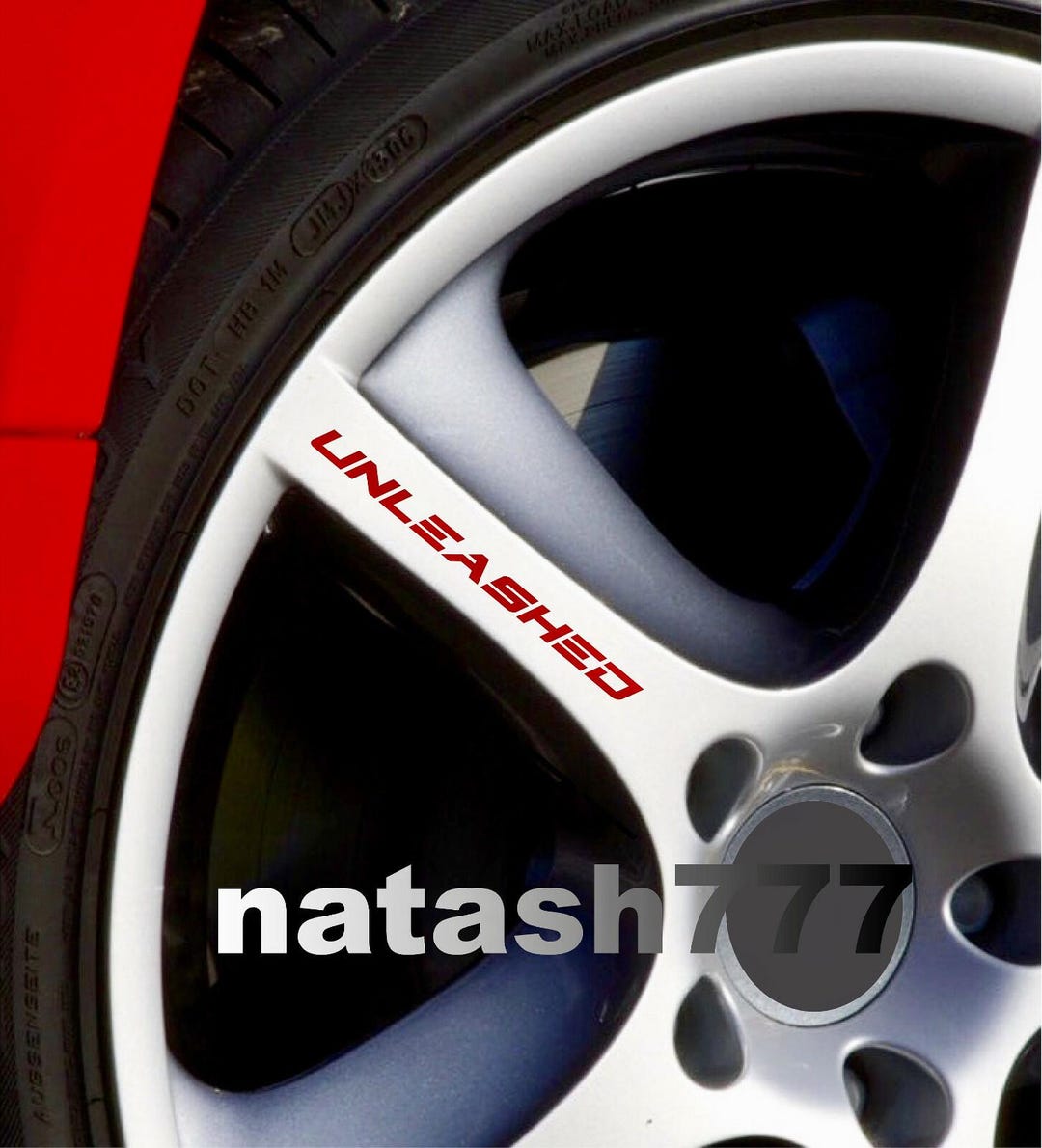 Decals For Rim UNLEASHED Wheels Rims Decal Sticker Racing Performance Sport Emblem ...