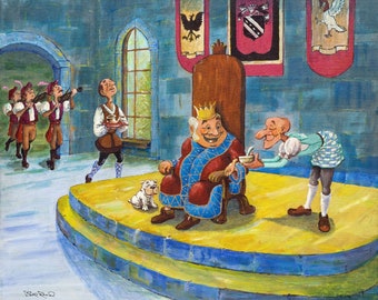 Old King Cole - Fine Photo Print of my original painting of the famous nursery rhyme