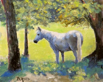 Horse In The Woods - Fine photo print of my original oil painting