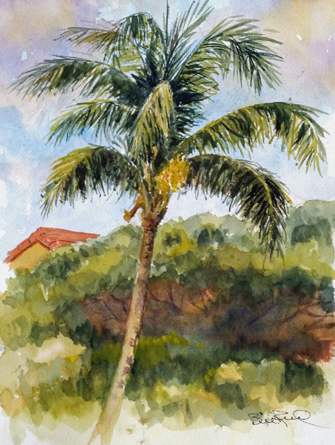 Kaanapali Palm Print of My Original Watercolor Painting. - Etsy