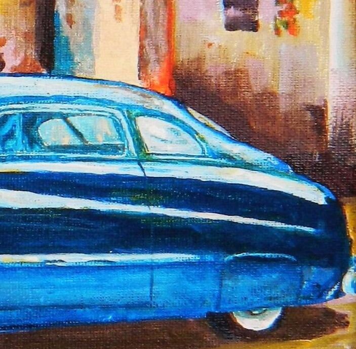 1949 Mercury Custom original acrylic painting Etsy