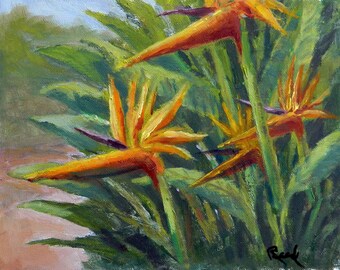 Bird O' Paradise - original oil painting with FREE SHIPPING