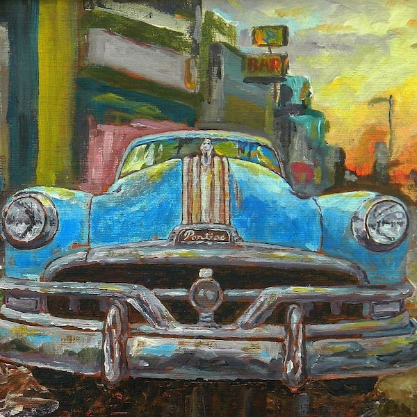 Pontiac Chieftain - original oil painting