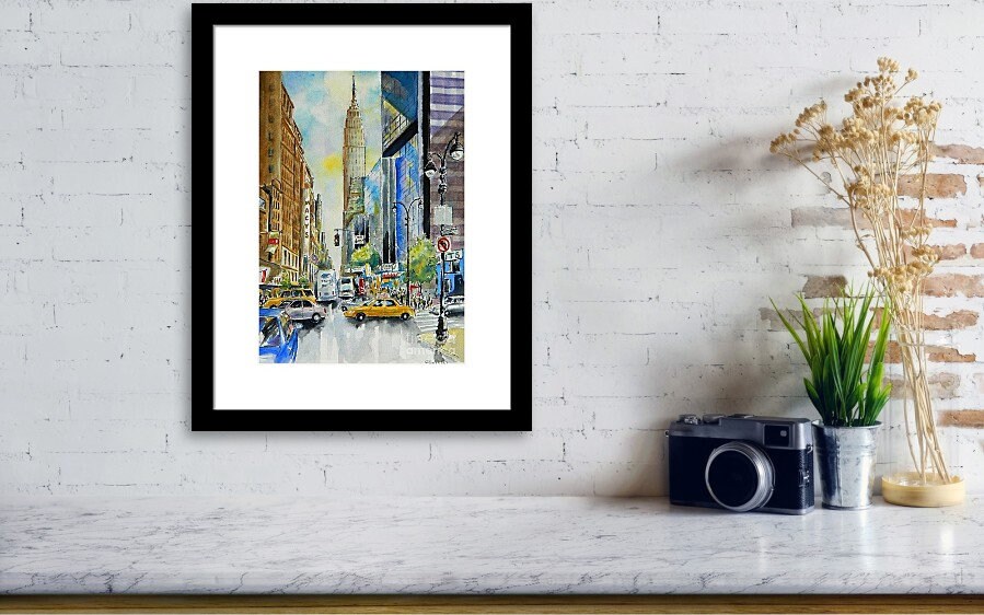 NEW YORK VIEW GICLEE CANVAS ART PRINT POSTER main image 1
