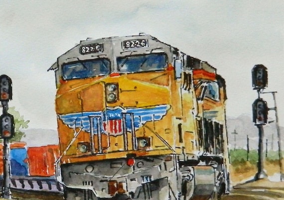 UNION アート Union Pacific 8226 - Fine Art Print. - Etsy
