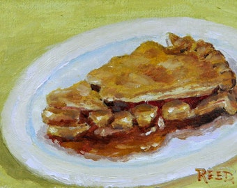 Apple Pie Time - Original Oil Painting 5" x 7"