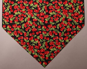 Red Cherry Table Runner, Modern Table Runner, Fruit Table Runner, Kitchen Table Runner, 36" or 72" Table Runner