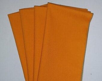 Solid Orange Napkins, Fall Napkins, Solid Fall Color, Set of 4 Napkins, Cloth Dinner Napkins