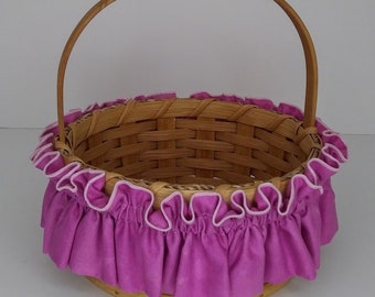 Bright Pink Basket Garter, Small, Medium or Large Basket Garter