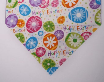 Easter Table Runner, Large Easter Eggs on Small Table Runner, Happy Easter, Polka Dots, Easter Home Decor, Table Accents