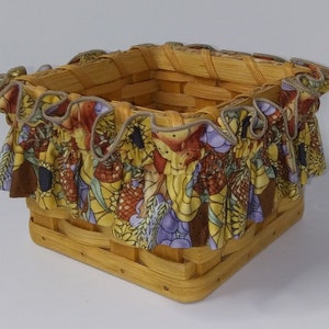 Fall Basket Garter, Fall Medley of Sunflowers, Pears, Grapes and Checkered Pumpkins, Shades of Yellow and Orange image 8