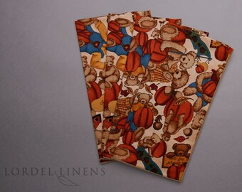 Pumpkins Bears Fall Napkins