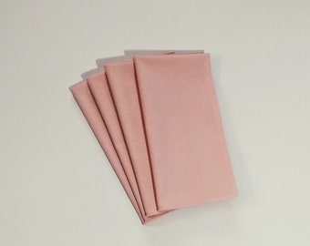 Pink Pastel Napkins, Set of 4 Napkins, Contemporary Napkins, Everyday Dinner Napkins, Solid Pink Napkins