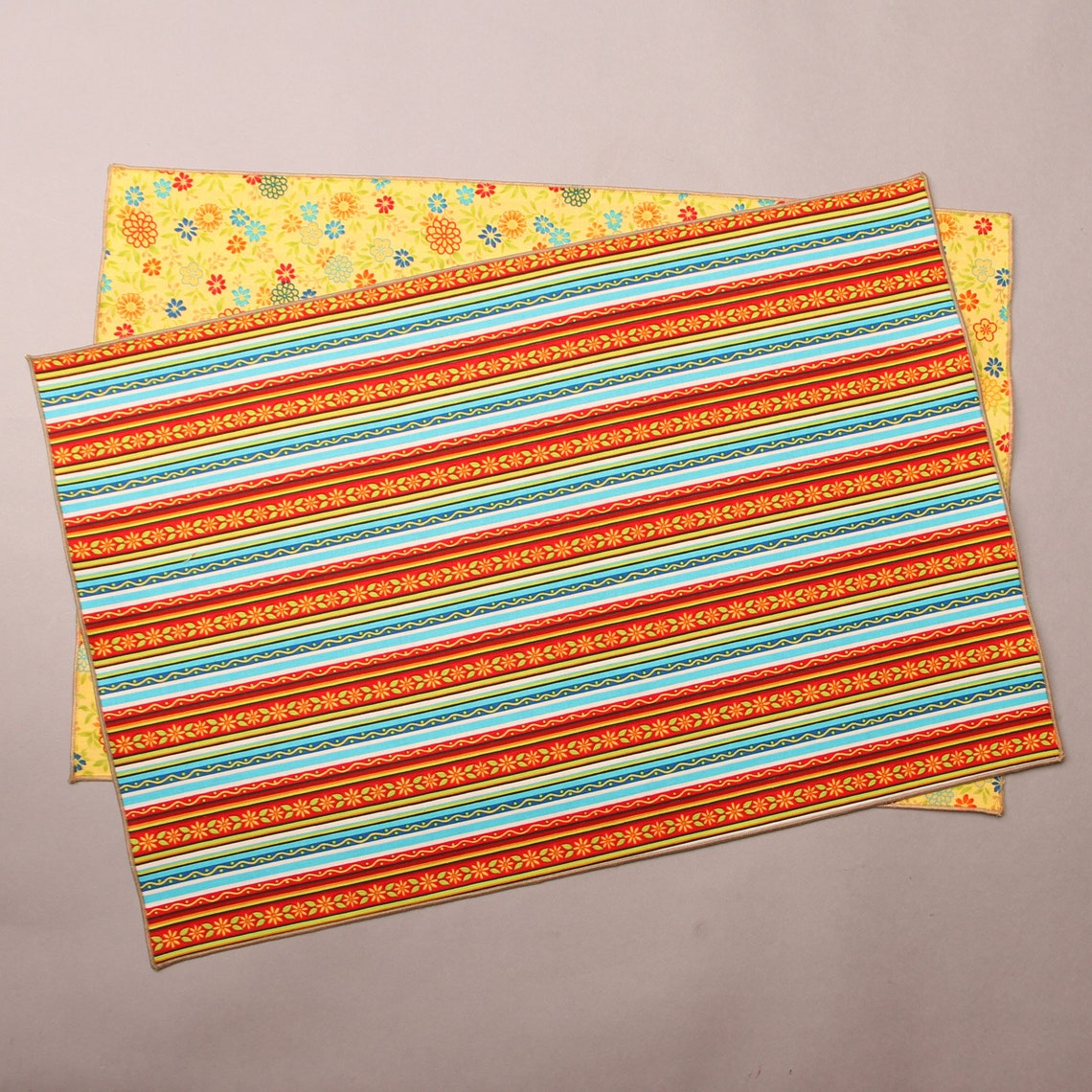 Bright Placemats Summer Placemats Modern Placemats Set of 4 Etsy