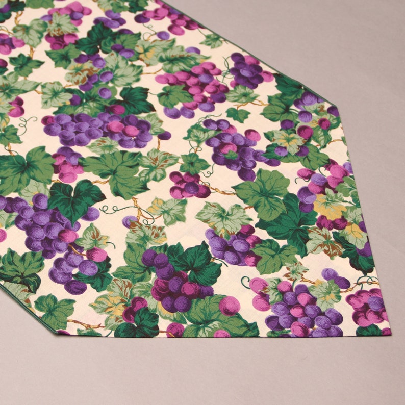 Grape Vineyard Table Runner Purple Grapes 72 Table Etsy