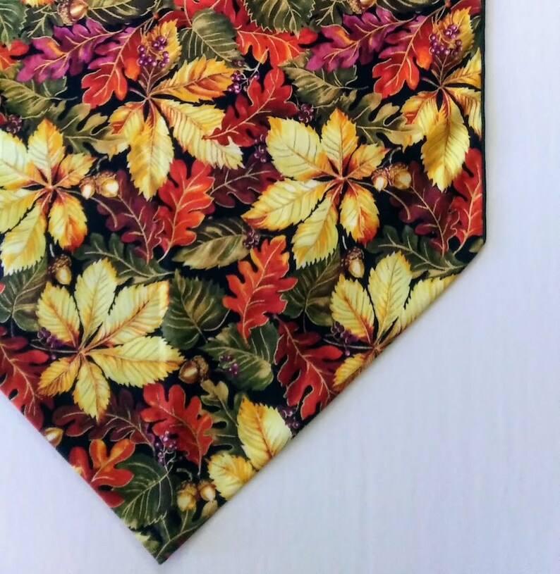 Fall Leaves Table Runner, Bright Fall Leaves, 36 or 72 Table Runner image 4