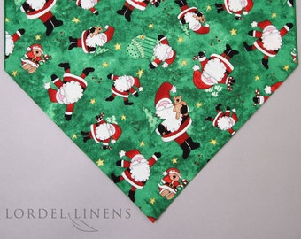Santa Table Runner, 36" or 72" Christmas Table Runner