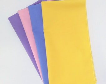 Serviettes de table de printemps et d’été, couleurs unies vives, ensemble de 4 serviettes, serviettes de table en tissu, serviettes de Pâques