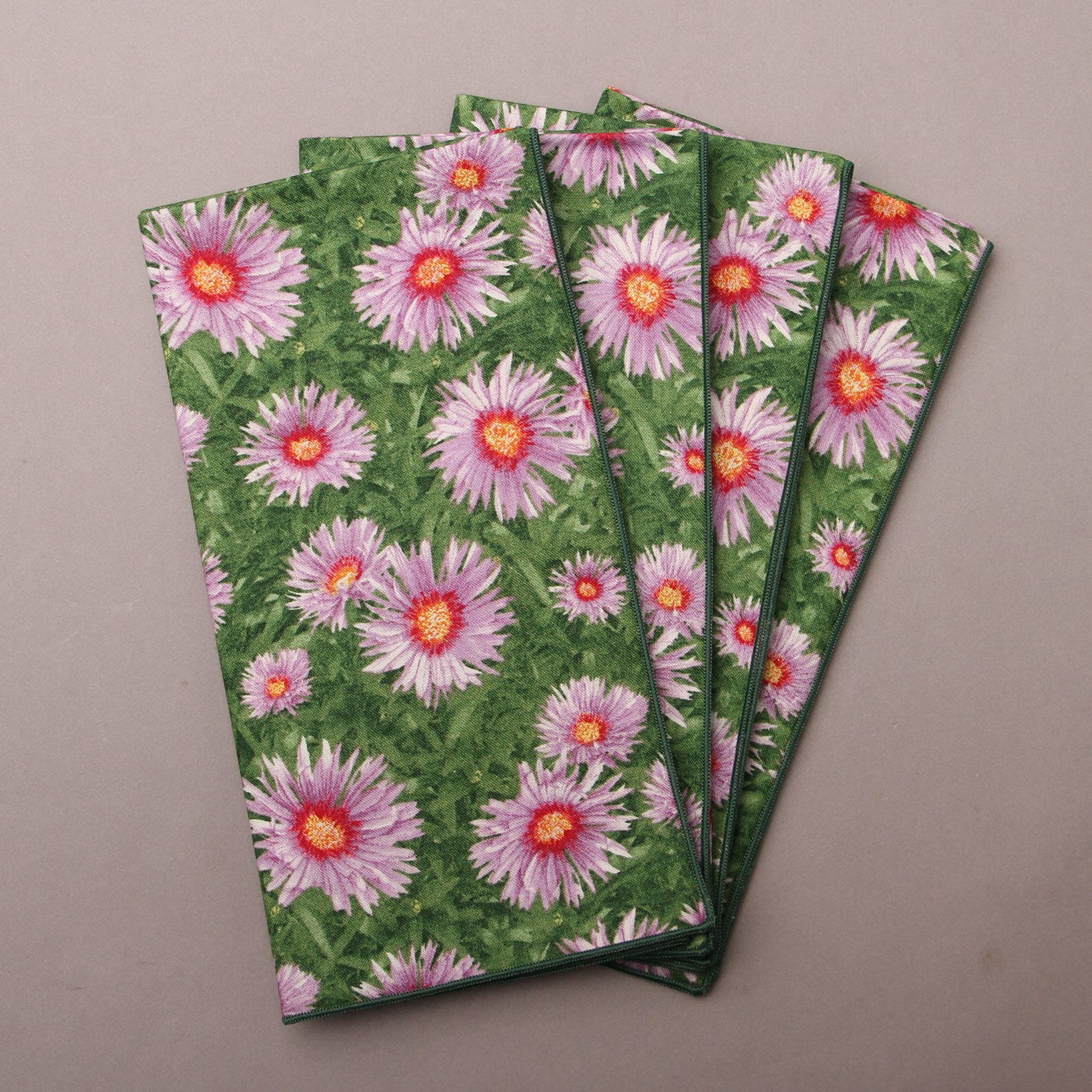 Lavender Floral Cloth Napkins Set of 4 Napkins Everyday Etsy