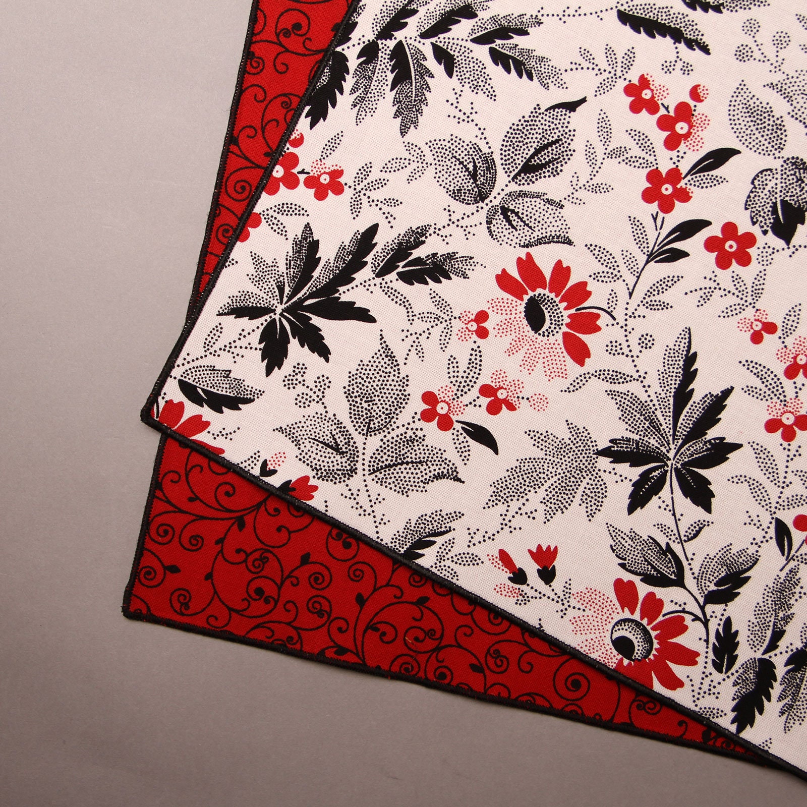 Modern Contemporary Placemats Summer Placemats Red Black Etsy