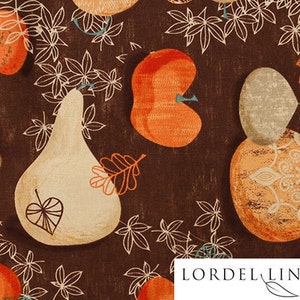 Fall Country Table Runner, 72 Table Runner, Fall Gourds and Leaves, Country Table Runner, Home Decor image 2