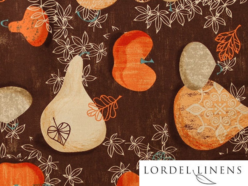 Fall Country Table Runner, 72 Table Runner, Fall Gourds and Leaves, Country Table Runner, Home Decor image 2