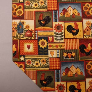 Country Table Runner, Roosters, Sunflowers, Birdhouses, Country Table Accents image 2