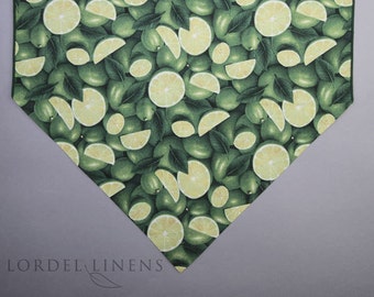 Limes Table Runner, Citrus Table Runner, 72" Table Runner, Fruit Decor