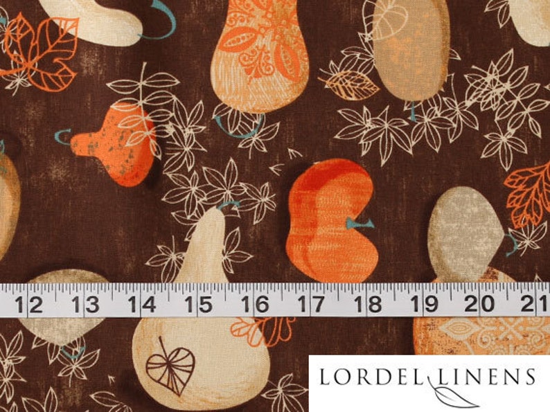 Fall Country Table Runner, 72 Table Runner, Fall Gourds and Leaves, Country Table Runner, Home Decor image 3