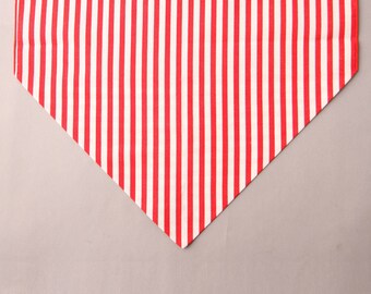 Red and White Striped Table Runner, Small 36" Table Runner, Red Kitchen Decor