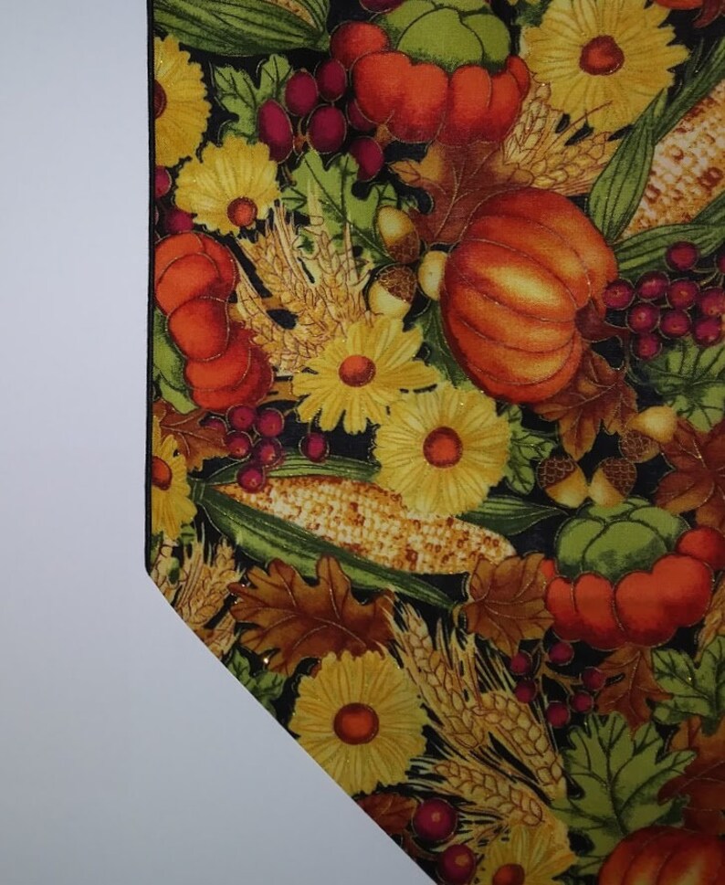 Fall/Thanksgiving Table Runner, Fall Harvest Table Runner, 72 Table Runner image 4