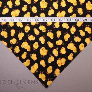 Yellow Peeps Small Easter Table Runner, Small Chicks on Black, Easter Decor, Table Accents image 3