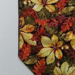 Fall Leaves Table Runner, Bright Fall Leaves, 36 or 72 Table Runner image 2