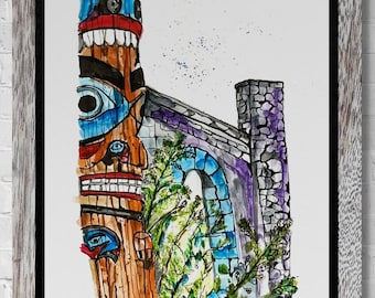 Totem: Czuwanie – oryginalna akwarela