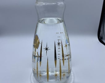 Jarra decantadora Pyrex Gold Starburst Pattern de 48 oz, vintage y RARA *Manchas de agua