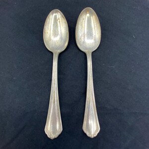 Vintage J. Rogers & Co 6 i teskedar silverpläterad ankare XII set om 2 silver