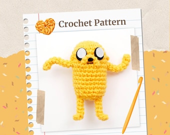 Instant Download - Jake, from Adventure Time - amigurumi CROCHET PATTERN