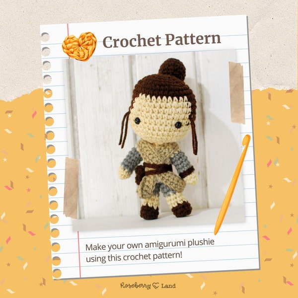 Rey, de Star Wars Crochet Pattern - Descarga Instantánea - Rey - Patrón de Crochet amigurumi