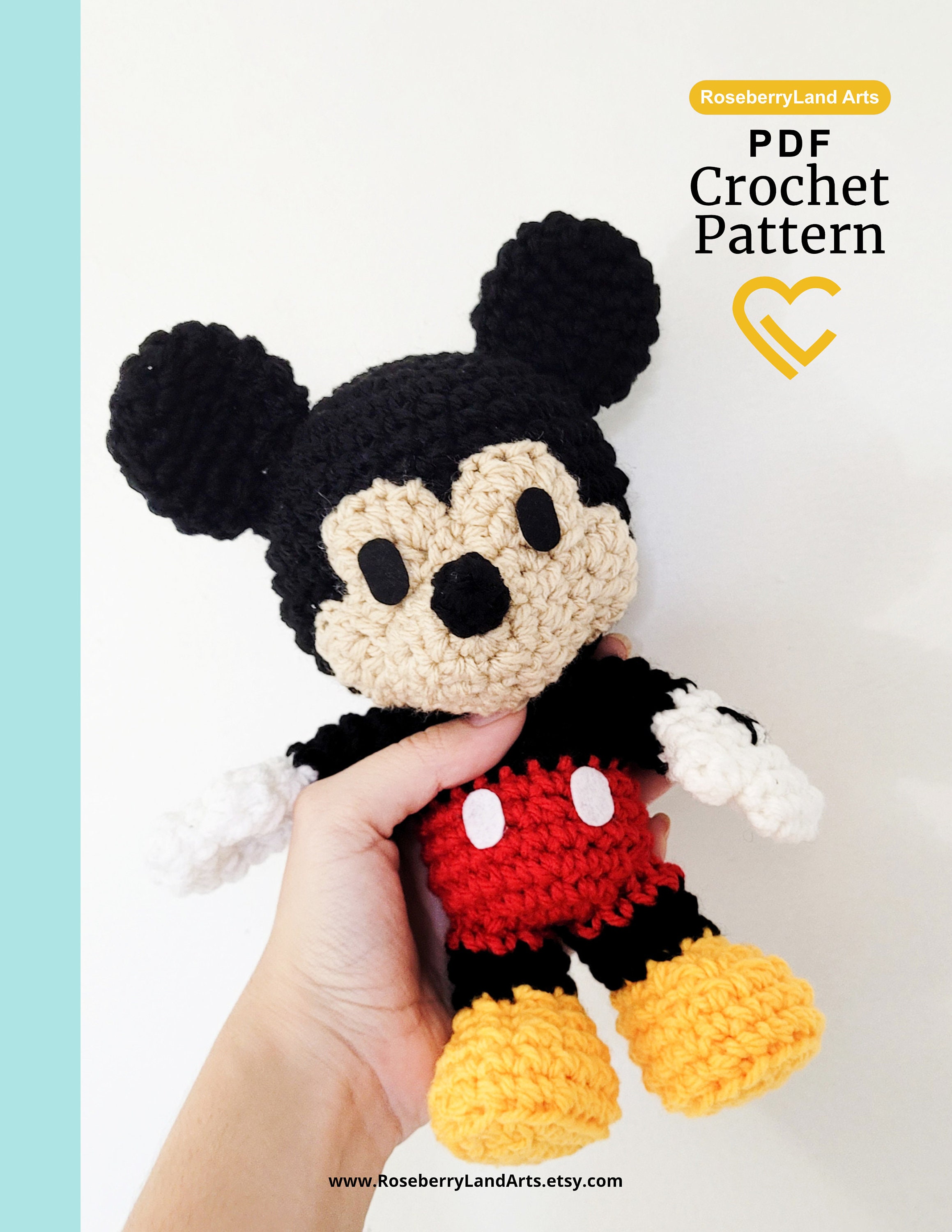 Mickey Mouse PDF Crochet Pattern Instant Download Etsy mickey-mouse-pdf-crochet-pattern-instant-download-etsy