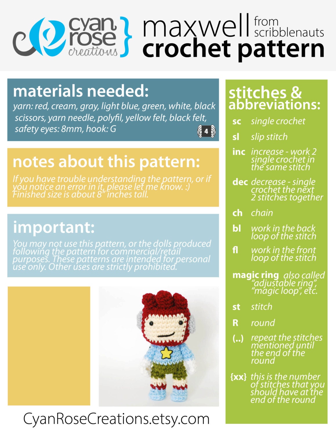 Matwell Pattern Maxwell Crochet Pattern Instant Download Maxwell From - Etsy Israel