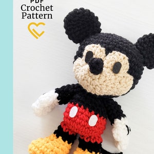 Mickey Mouse PDF Crochet Pattern Instant Download Amigurumi Plush Doll Digital Crochet PATTERN ONLY image 4