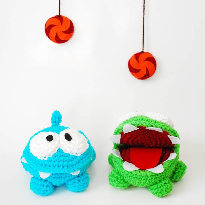 Om Nom Crochet Pattern Instant Download Om Nom, from Cut The Rope Amigurumi Doll CROCHET PATTERN ONLY image 4