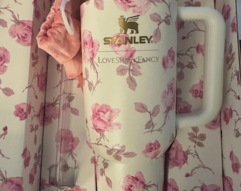 Stanley X Love Shack Fancy Ribbon Rosa 40oz Tumbler 100% Authentic Limited new