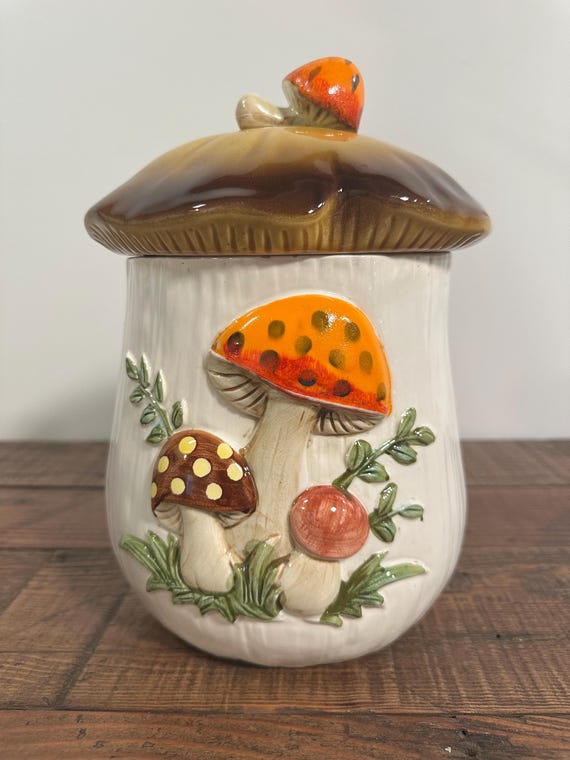 Vintage 1970’s Merry Mushroom Ceramic Cookie Jar