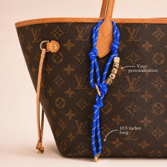 Personalized Rope Bag Charm | Custom Name Paracord Keychain | Handmade Bag & Backpack Accessory