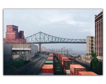 The Jacques-Cartier Bridge and the Molson brewery